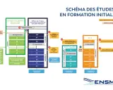 Le schéma des études ENSM montre les parcours pour devenir officier ou ingénieur maritime. Un futur boat captain peut y trouver sa voie.